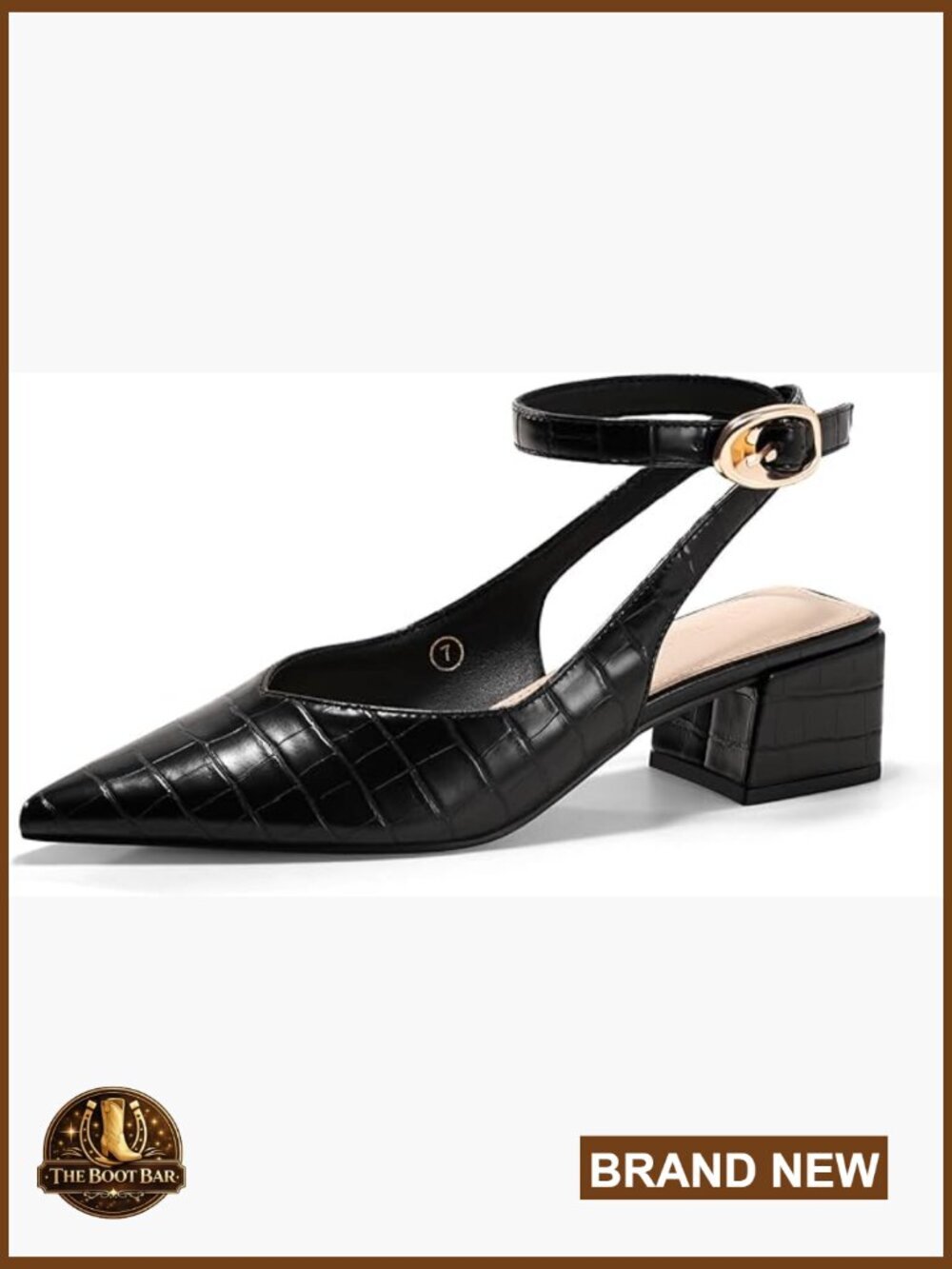 Closed Pointed Toe Chunky Block Low Heel Ankle Strap Pumps Wedding Work Dress